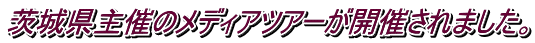 茨城県主催のメディアツアーが開催されました。