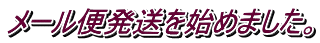 メール便発送を始めました。